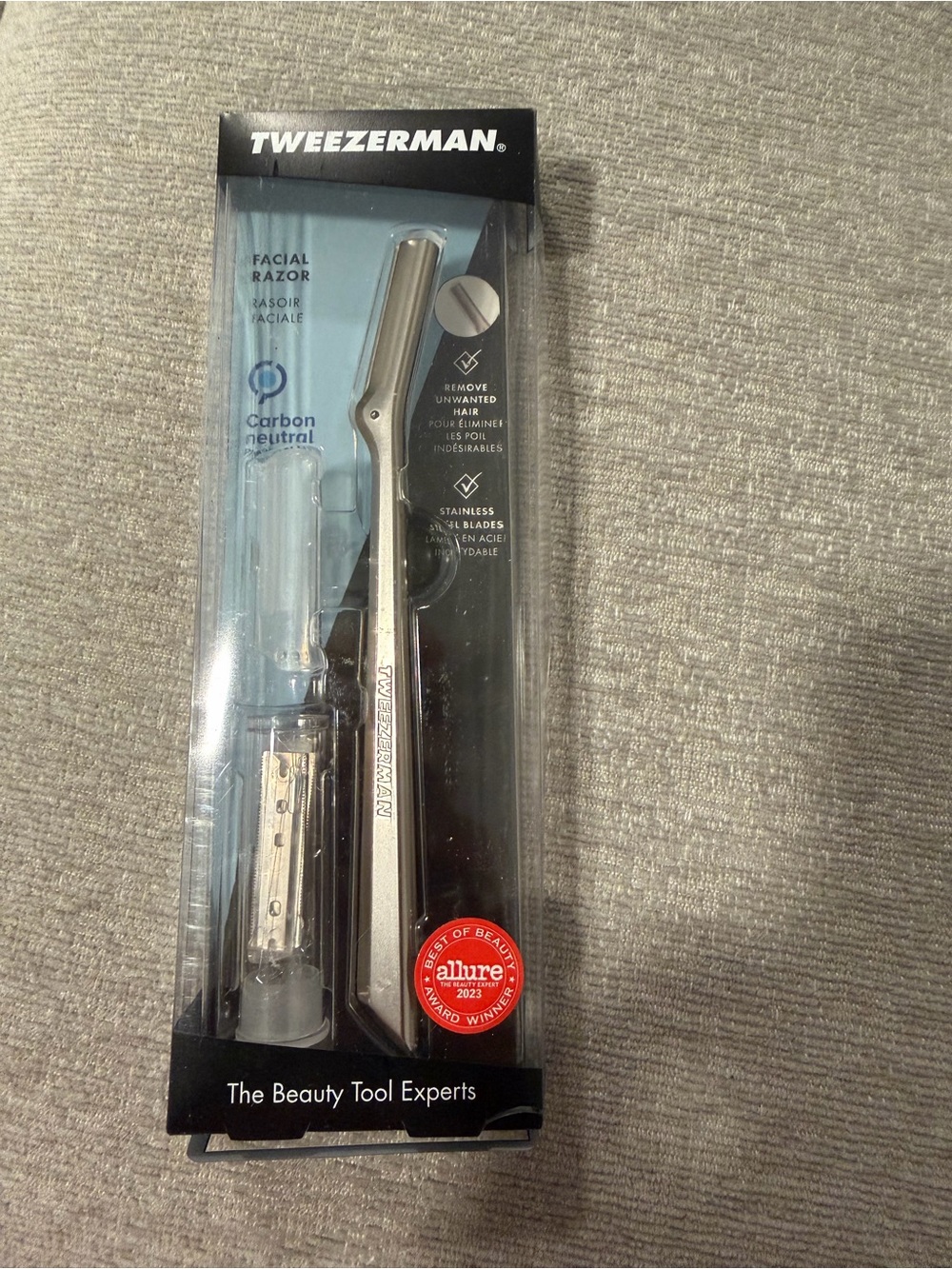 Silver Facial Razor – Precision Stainless Steel Dermaplaning Tool